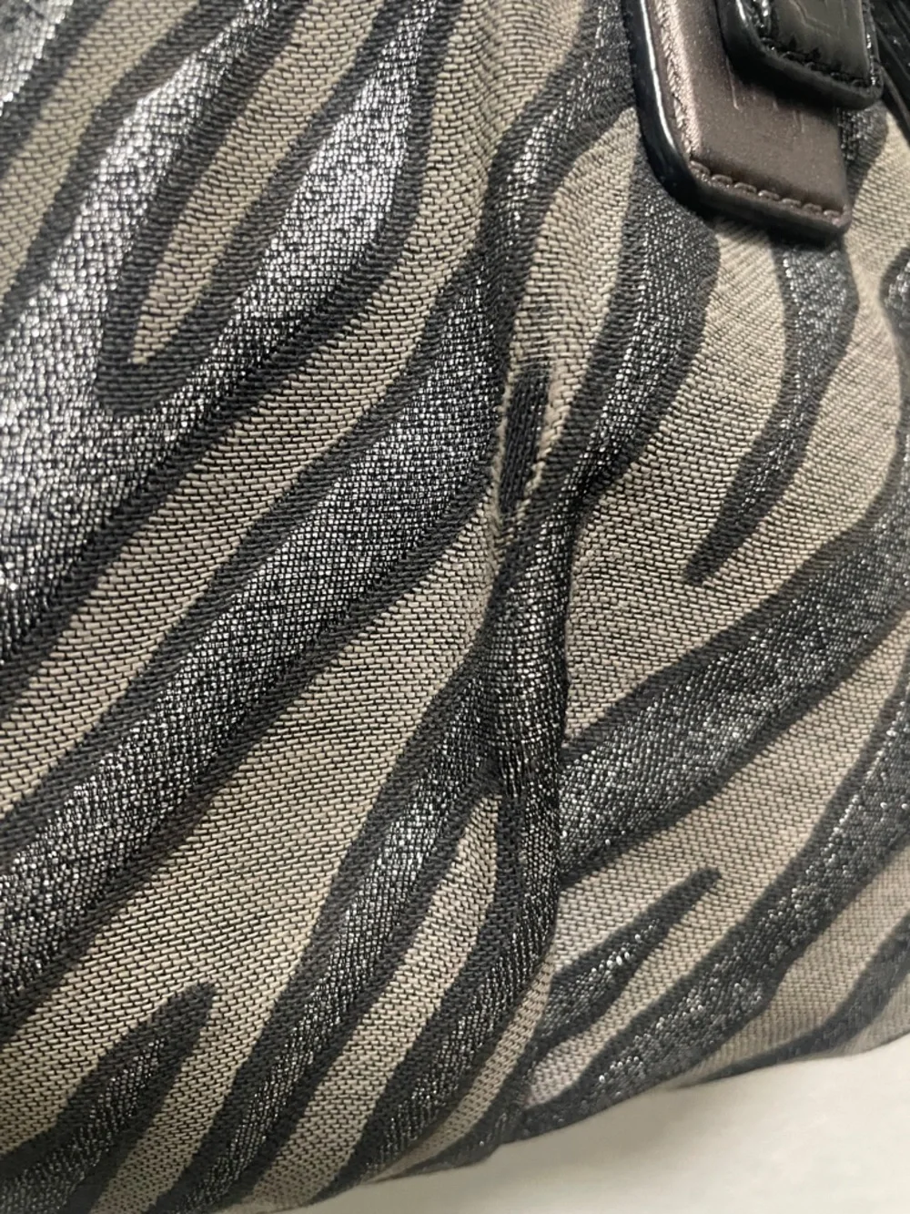 Y2K Coach Zebra Print Satchel in Black and Silver - Picture 6 of 13